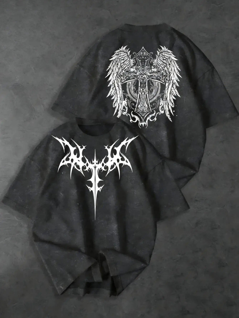 Graphic Wings Print T-shirt