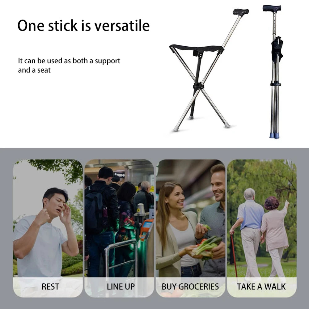 Foldable Walking Stick Seat