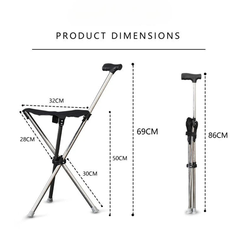 Foldable Walking Stick Seat