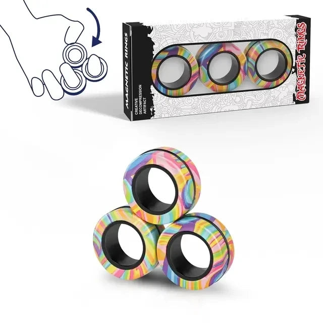 Magnetic Fidget Rings Set