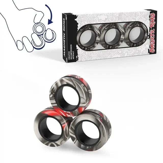 Magnetic Fidget Rings Set