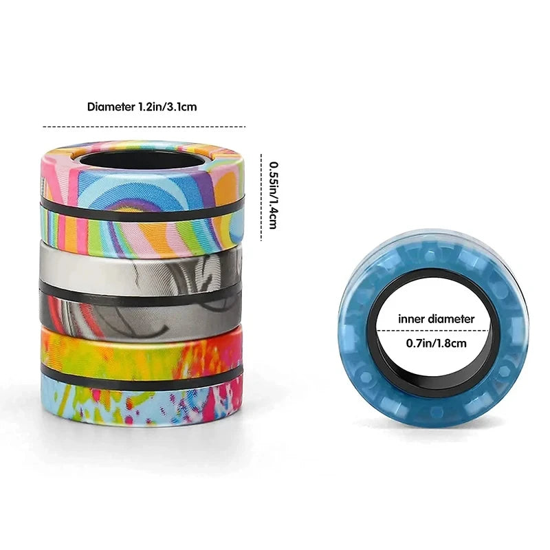 Magnetic Fidget Rings Set
